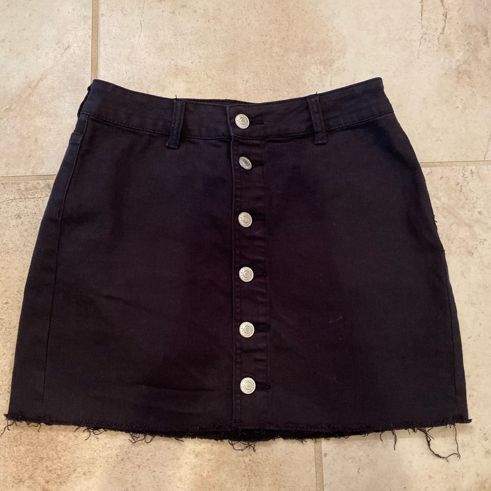 PACSUN Black Jean Skirt